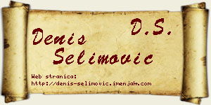 Denis Selimović vizit kartica